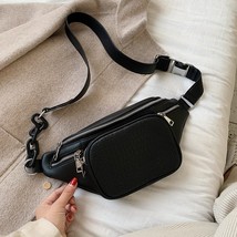 Fashion Bags For Women Stone Pattern PU Leather Chain Waist Bag Bananka Bag Leis - £22.70 GBP