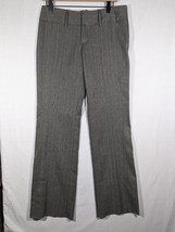 Wet Seal Gray Striped Dress Pants Jagged Detail Sz 7 - £7.44 GBP
