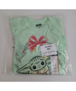 New Disney Star Wars Baby Yoda Galaxys Greetings Lt Green Body Suit Size... - $13.52 CAD