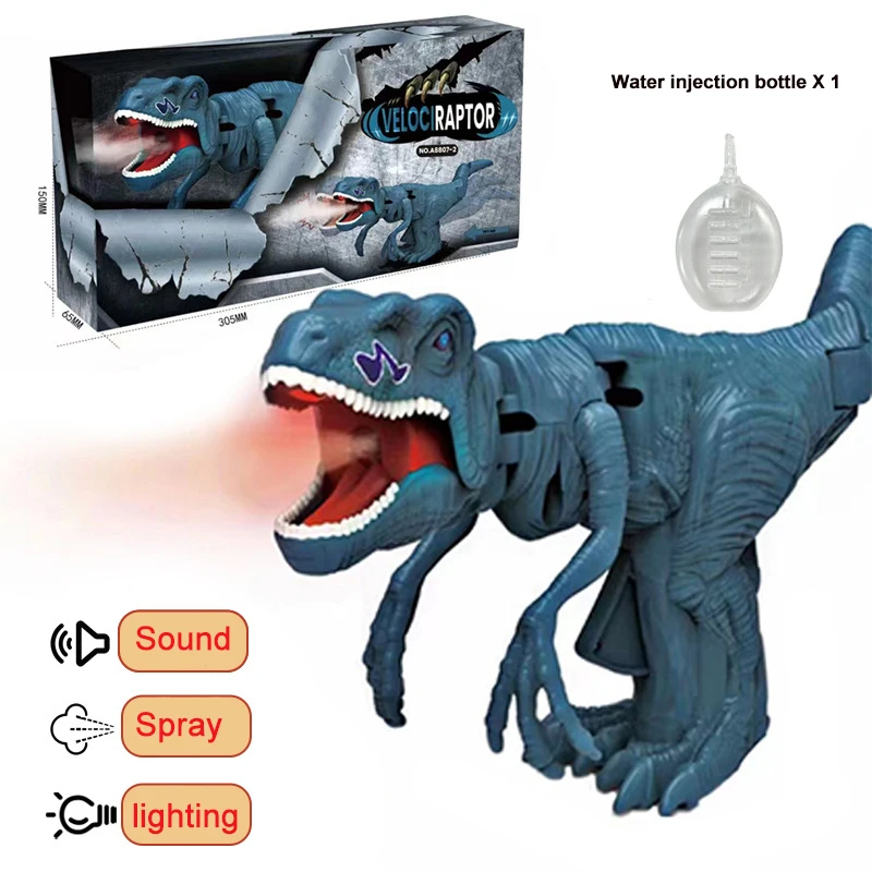 Electric Spray Swing Tyrannosaurus Rex Dinosaur Toy Hand-operated Telescopic - £13.67 GBP+