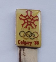 Collector Souvenir Spoon Canada Alberta Calgary 1988 Winter Olympics Logo - £3.97 GBP