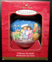 Hallmark Keepsake Christmas Ornament 2000 Celebrate His Birth Glass Ball Boxed - £6.31 GBP