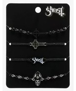 GHOST Band Icons Papa Emeritus Grucifix Logo Adjustable Cord Bracelet Se... - £19.43 GBP