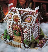 Plastic Canvas Gingerbread Cottage Gift Bags Angel Music Box Ornaments Patterns - £7.98 GBP