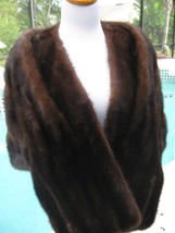 VINTAGE Sable Color Brown Mink Fur STOLE Size MediUM/Large Excellent Con... - £215.02 GBP