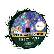 Nu Tsai Capital DBA 10 ft. Cluster Rice Christmas Light Reel - Green 448... - $89.89