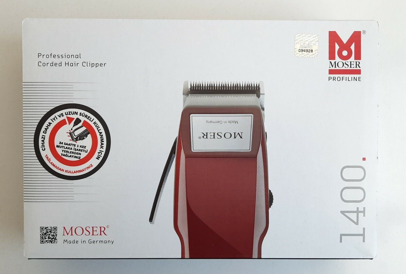 Professional hair clipper Moser 1400 Classic 100% Original Voltage  220V-240V