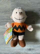 Charlie Brown Plush 5&quot; Wendy&#39;s Kids Toy With Original Tag Stuffed Doll - £3.83 GBP