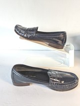 Antonio Melani Navy Blue Patent Leather Penny Loafer Flats Women Size 8 ... - £31.07 GBP