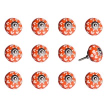 1.5&quot; X 1.5&quot; X 1.5&quot; Orange White And Silver  Knobs 12 Pack - £80.84 GBP