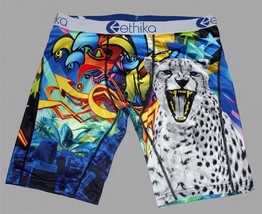 Ethika Snow Leopard Abstract Pop Art High Rise Buildings Colorful Boxers Mn&#39;s XL - £20.08 GBP