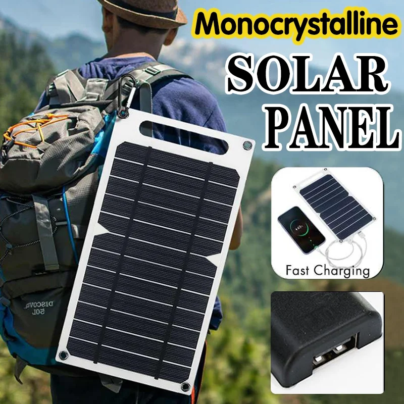 House Home 30W Portable Solar Panel 5V Solar Plate with USB Safe Charge Stabiliz - £19.81 GBP