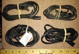 9AA40 ASSORTED POWER CORDS, 120VAC: 6&#39; 18/2 R-R-8 (2), 5&#39; 18/3 PC RIGHT ... - $8.59