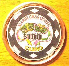 (1) $100. MARDI GRAS QUEEN CASINO CHIP - Tarpon Springs, Florida - 2005 - £23.94 GBP