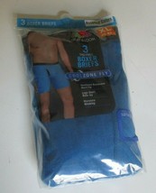 Three Fruit of the loom boxer briefs Size X-Large 100% Cotton Blue - £14.03 GBP