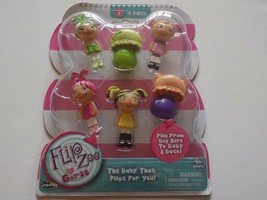 Series 1 4 Pack of Flip Zee Girls Mini Doll Figures PVC Big Girl to Baby New - £9.43 GBP
