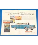 1958 Mercury Montclair 2 Page PRINT AD BX3 - $9.49
