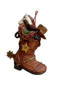 Cowboy Boot Christmas Ornament Spur Star Hat Horse Head Saddle Glitter 3... - $252.56 MXN