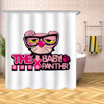 Pink Panther Waterproof Shower Curtain Sets Bathroom Decor Polyester Curtain 70&quot; - £13.28 GBP+