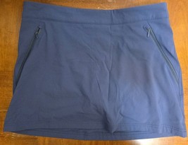COLUMBIA Women&#39;s Anytime Straight Skort Sz XL Navy Blue Pockets UPF Skirt - $315.42 MXN