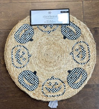 Storehouse Halloween Fall Table Placemats Plaid pumpkin Jute Set Of 4 New - $29.98