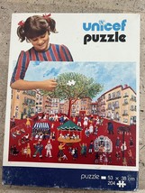 UNICEF Puzzle Sommerfest In Orange, Vintage 204 Pieces, Complete - $43.54