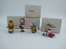 Disney Christmas Ornament Lot of 4 DCO - Daisy Beauty Jiminy Winnie The ... - £35.17 GBP