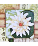 Kohler White Chrysanthemum Tile Hanging Wall Art Ceramic 8&quot; x 8&quot; - €11,76 EUR