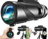 80X100 Monocular Telescope For Smartphone Low Night Vision For Adults High - $46.95