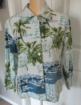 UNITS Beaded Artsy Tropical Lined Jacket 100% Cotton size S - $7.99