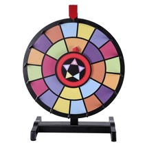 WinSpin 15&quot; Tabletop Color Prize Wheel 2 Circles 2 Pointers Spin Game Tr... - $75.99