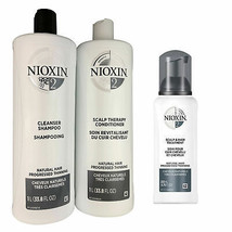 NIOXIN System 2 Cleanser &amp; Scalp Therapy Duo Set(33.8oz each) + Treatmen... - £58.98 GBP