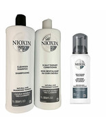 NIOXIN System 2 Cleanser &amp; Scalp Therapy Duo Set(33.8oz each) + Treatmen... - £59.86 GBP
