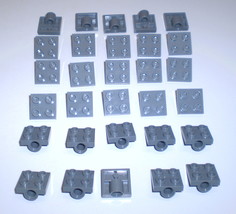 30 Used Lego 2 x 2 Dark Stone Plates With Hole Technic 2444  - $9.95