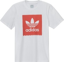  Adidas Solid Blackbird Tee Shirt White Red CW2341 Sportswear Casual Men SZ S - £14.94 GBP