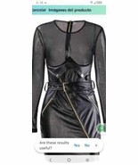 95% polyester &amp; 5% spandex, fake leather w/sheer top dress,   1104 - €42,55 EUR
