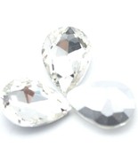 10 Pointed Back Rhinestones Diamond Faceted 14mm Clear Machine Cut Foil ... - £2.37 GBP