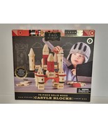 FAO Schwarz CASTLE BLOCKS Complete Set of 75 Pieces Natural Wood BRAND NEW - $52.42 CAD
