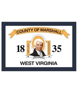 Marshall County West Virginia Flag Sticker Decal F790 - £1.55 GBP+