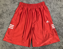 Vintage Adidas Silky Basketball Shorts Mens Medium Red Dazzle Rare Y2K Rare 2006 - £69.21 GBP