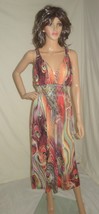 Jessica Taylor NYC Summer red multi Dress sz 2x new - £48.50 GBP