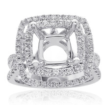 1.00 Carat Diamond Engagement Ring 18K White Gold Mount Setting - £1,780.23 GBP