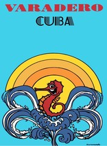 Decorative Poster.Interior wall art design.Art.Varadero Cuban Seahorse.4099 - £13.99 GBP+
