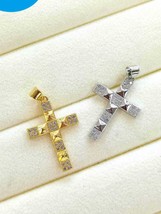 Unique CZ Micro Pave Cross Connector,Heart Cross Pendant, Gold Filled Cr... - €3,41 EUR