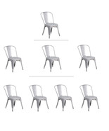 Tolix Silver Metal Stacking Dining Chair Commercial Quality 1-4 Unit Dis... - €103,34 EUR+
