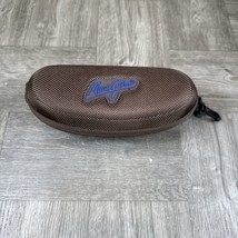 Maui Jim sunglasses case only clam shell brown zipper closure with clip nice - £8.38 GBP