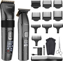 Men&#39;S Cordless Beard Barber Clipper Hair Cutting Kit Haircut Grooming Ki... - $59.94