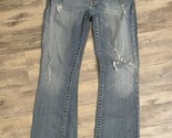 BKE Denim Libby 28x33.5 Long Distressed Jeans Stretch Bootcut Light Wash - $18.29