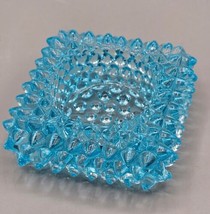 VINTAGE Fenton Blue Hobnail Salt Celler or Votive Candle Holder 3&quot; x 3&quot; - £7.27 GBP