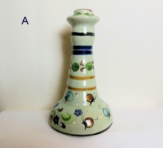 Hand Made Painted Candlestick Talavera Mexico 7&quot; Signed  A - £13.40 GBP